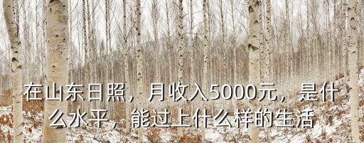 在山東日照，月收入5000元，是什么水平，能過上什么樣的生活