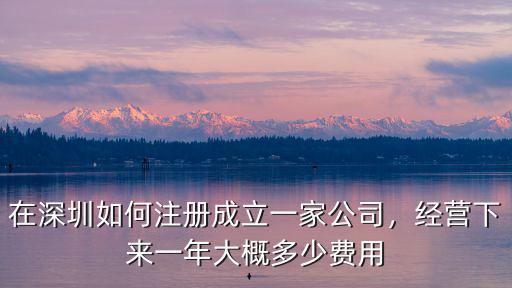深圳注冊(cè)一個(gè)公司多少錢,在深圳如何注冊(cè)成立一家公司