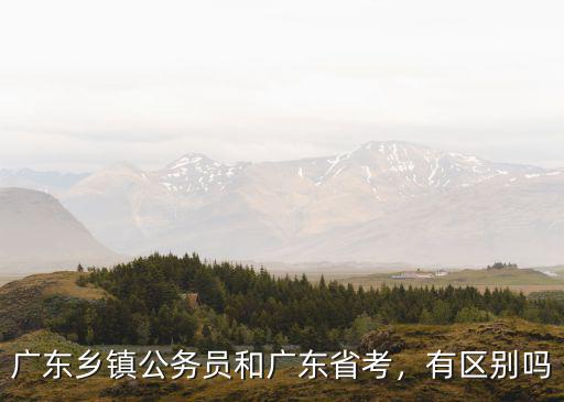 廣東鄉(xiāng)鎮(zhèn)公務(wù)員和廣東省考，有區(qū)別嗎