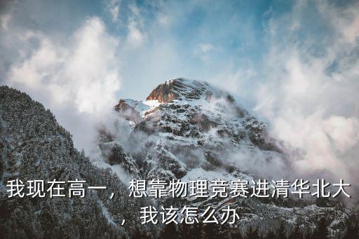 我現在高一，想靠物理競賽進清華北大，我該怎么辦