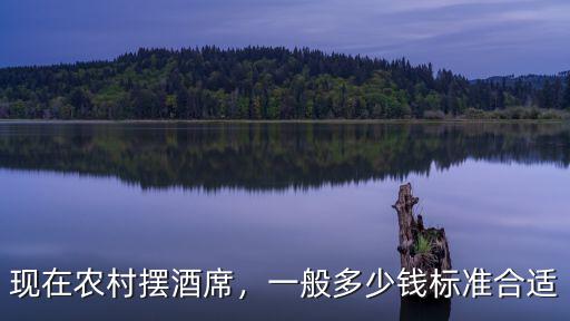 現在農村擺酒席，一般多少錢標準合適