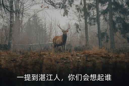 一提到湛江人，你們會想起誰