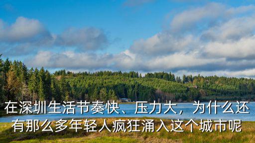 在深圳生活節奏快、壓力大，為什么還有那么多年輕人瘋狂涌入這個城市呢