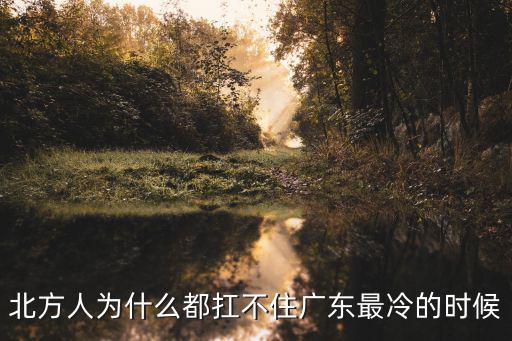 北方人為什么都扛不住廣東最冷的時候