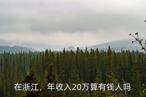 浙江買房子年收入大概多少錢,年收入20萬算有錢人嗎