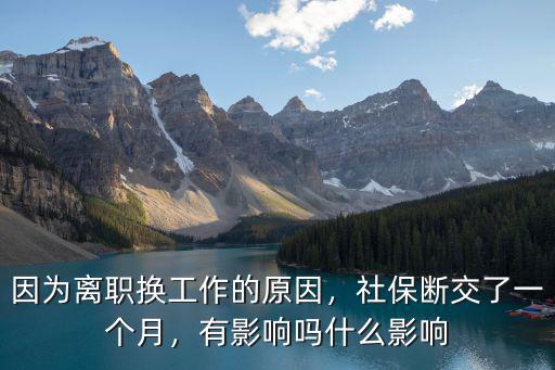深圳換工作了社保停了一個(gè)月怎么辦,因?yàn)殡x職換工作的原因