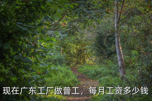 現在廣東工廠做普工，每月工資多少錢