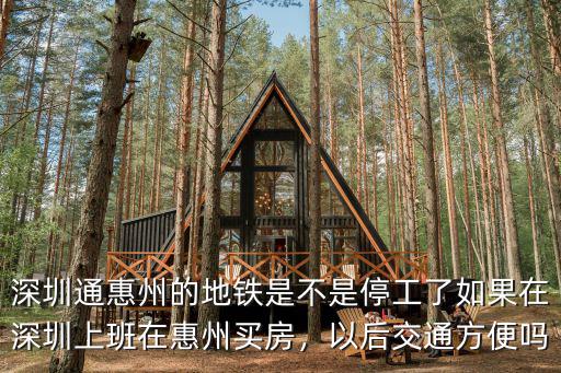 深圳通惠州的地鐵是不是停工了如果在深圳上班在惠州買房，以后交通方便嗎
