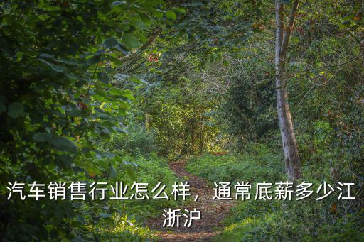 泰安汽車銷售底薪多少,汽車銷售行業(yè)怎么樣