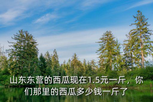 山東東營的西瓜現在1.5元一斤，你們那里的西瓜多少錢一斤了