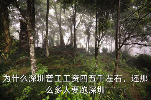 深圳底薪一個(gè)月多少錢,還那么多人要跑深圳