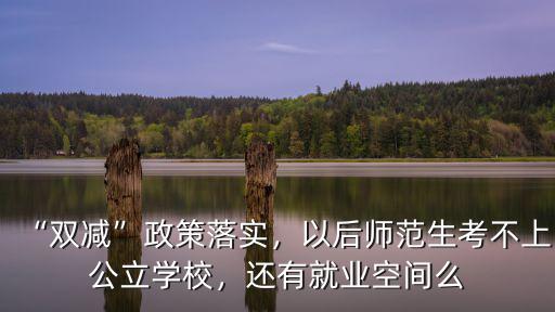 “雙減”政策落實，以后師范生考不上公立學校，還有就業空間么