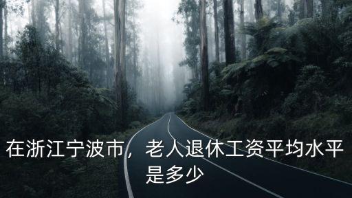 在浙江寧波市，老人退休工資平均水平是多少