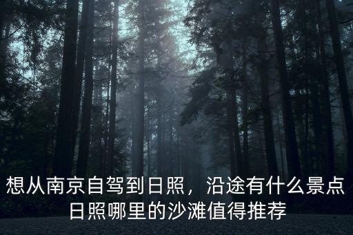 想從南京自駕到日照，沿途有什么景點日照哪里的沙灘值得推薦