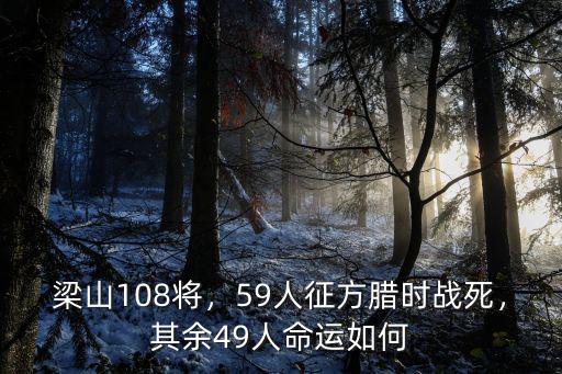 梁山108將，59人征方臘時戰死，其余49人命運如何