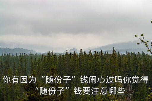 你有因為“隨份子”錢鬧心過嗎你覺得“隨份子”錢要注意哪些
