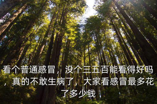 看個普通感冒，沒個三五百能看得好嗎，真的不敢生病了，大家看感冒最多花了多少錢