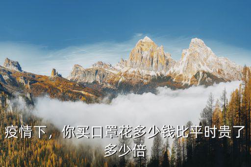 青島卓護(hù)口罩多少錢,比平時(shí)貴了多少倍