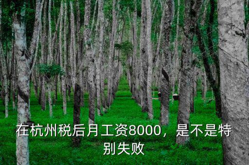 杭州稅后月工資是多少,在杭州稅后月工資8000