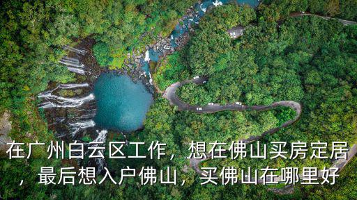 在廣州白云區(qū)工作，想在佛山買房定居，最后想入戶佛山，買佛山在哪里好