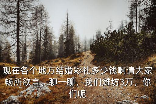 現(xiàn)在各個(gè)地方結(jié)婚彩禮多少錢啊請(qǐng)大家暢所欲言、聊一聊，我們?yōu)H坊3萬(wàn)，你們呢