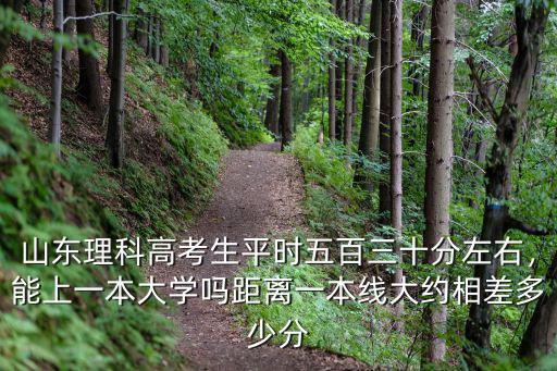 山東理科高考生平時五百三十分左右，能上一本大學嗎距離一本線大約相差多少分