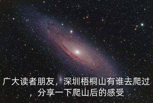 廣大讀者朋友，深圳梧桐山有誰去爬過，分享一下爬山后的感受