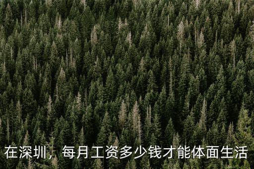 大家說說深圳工資多少,深圳的工資一般都是多少