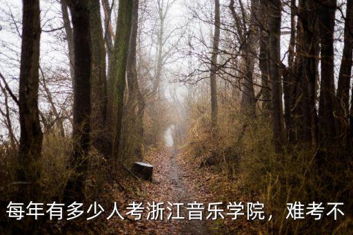 每年有多少人考浙江音樂學院，難考不