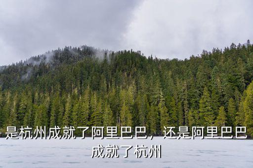 阿里巴巴一年為杭州納稅多少,是杭州成就了阿里巴巴
