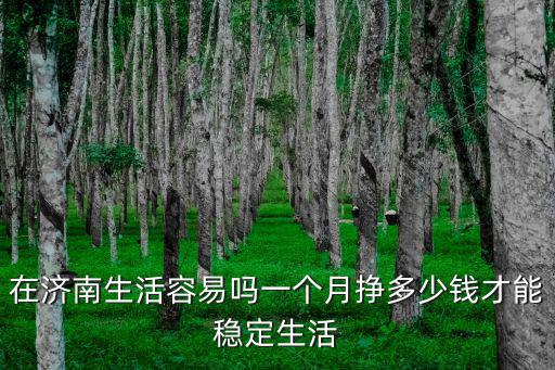 在濟南生活容易嗎一個月掙多少錢才能穩定生活