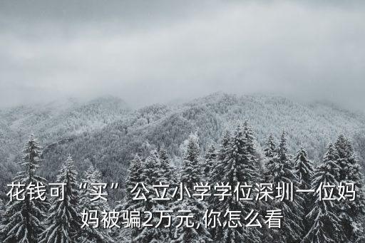深圳小學學位一般多少錢,在深圳上民辦小學