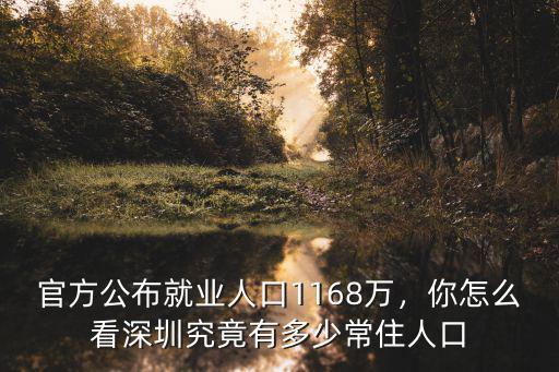 深圳入口有多少,深圳究竟有多少常住人口