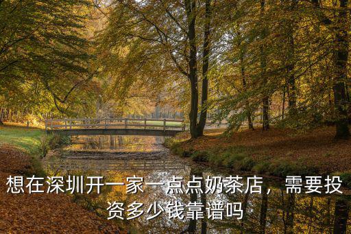 在深圳開一家品牌奶茶店要多少錢,想在深圳開一家一點點奶茶店
