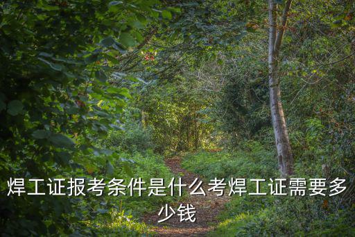 焊工證報(bào)考條件是什么考焊工證需要多少錢