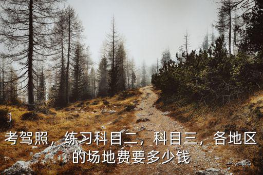 衢州科目二場地費交多少,各地區的場地費要多少錢