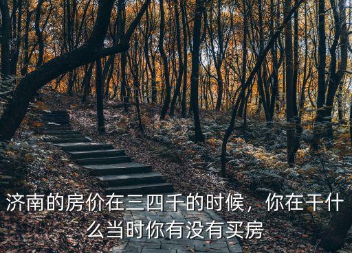在濟南買不起房的有多少年,濟南的房價在三四千的時候