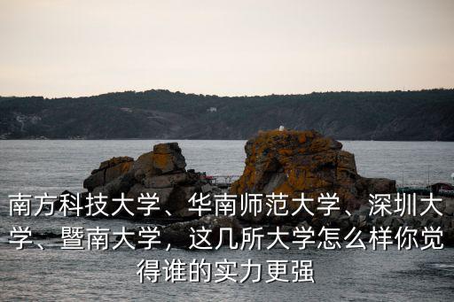 南方科技大學、華南師范大學、深圳大學、暨南大學，這幾所大學怎么樣你覺得誰的實力更強