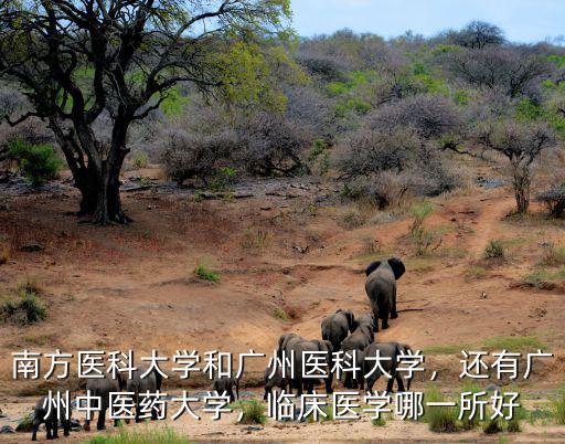 南方醫(yī)科大學和廣州醫(yī)科大學，還有廣州中醫(yī)藥大學，臨床醫(yī)學哪一所好