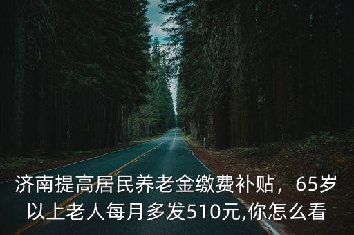 山東65歲老人每月補(bǔ)貼多少,濟(jì)南提高居民養(yǎng)老金繳費(fèi)補(bǔ)貼