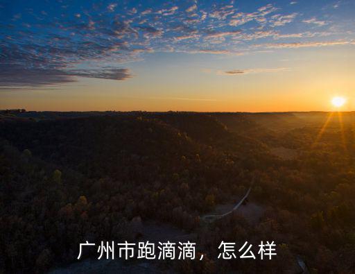廣州市跑滴滴，怎么樣