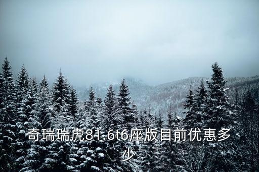 奇瑞瑞虎81.6t6座版目前優(yōu)惠多少