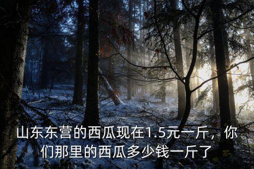 山東東營的西瓜現在1.5元一斤，你們那里的西瓜多少錢一斤了