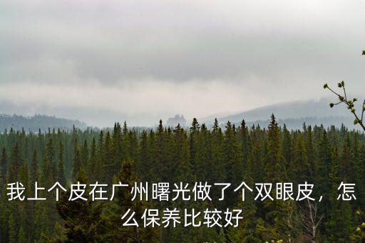 廣州做雙眼皮去哪里做比較好,想做個雙眼皮