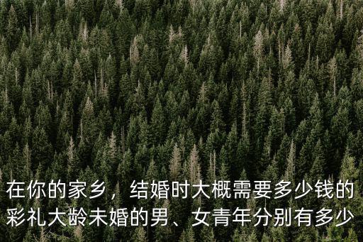 衢州女孩子大概要多少彩禮,結婚時大概需要多少錢的彩禮
