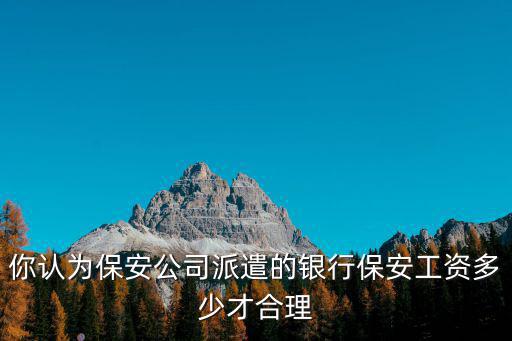 你認為保安公司派遣的銀行保安工資多少才合理