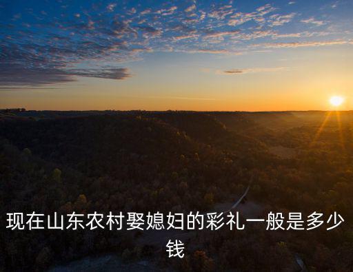 現(xiàn)在山東農(nóng)村娶媳婦的彩禮一般是多少錢