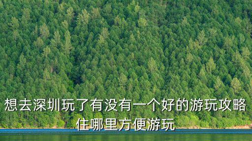 40元去深圳哪里玩好,住哪里方便游玩