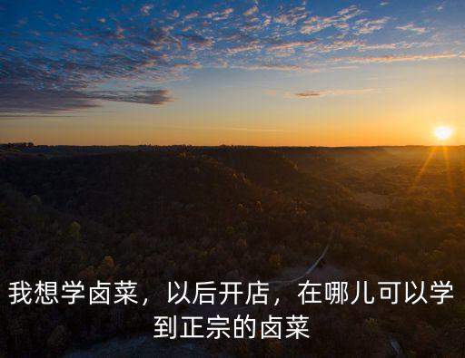 我想學(xué)鹵菜，以后開店，在哪兒可以學(xué)到正宗的鹵菜
