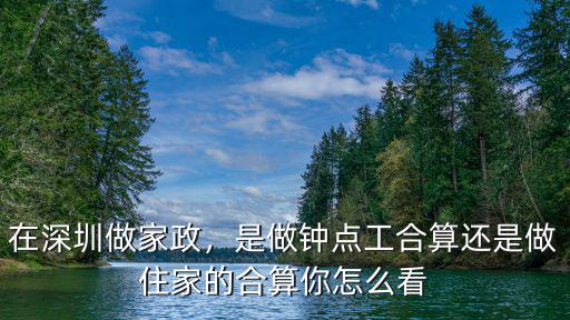 在深圳做家政，是做鐘點工合算還是做住家的合算你怎么看